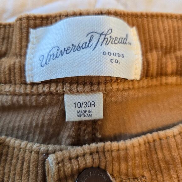 Universal Thread Vintage Bootcut Corduroy Pants Womens 10 Brown Orange Casual - Picture 5 of 8